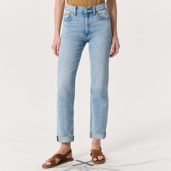 Rag & Bone/JEAN The Dre Slim Boyfriend Jeans Bradford Wash Size 28 Made in USA - Picture 1 of 16